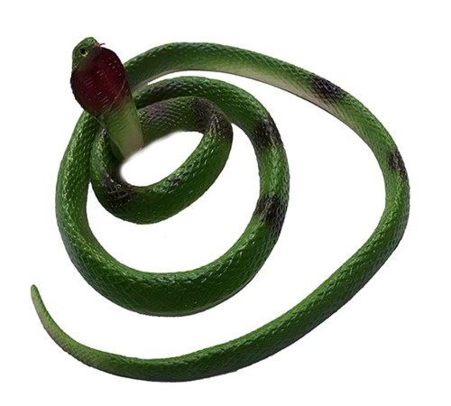 Açık Yeşil Renk Gerçekçi Mega Boy Kobra Model Silikon Yumuşak Yılan 135 cm