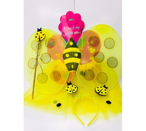 Arı Kostümü - Arı Kostüm Seti - Etekli Arı Kostümü 4 Parça