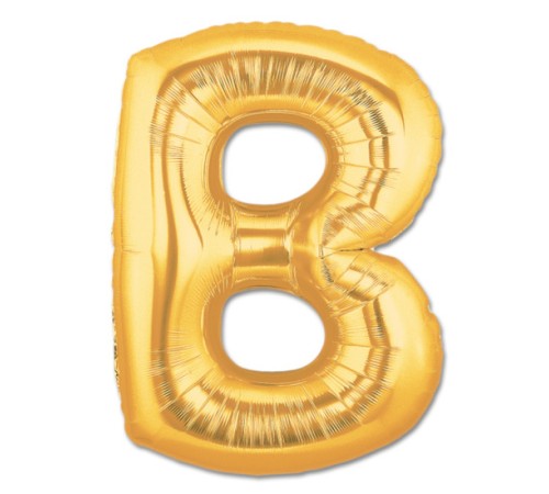 B Harf Folyo Balon Altın Renk 40 inç