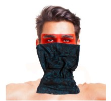 Baf Bandana Çoklu Kafatası Mavi Siyah Maske