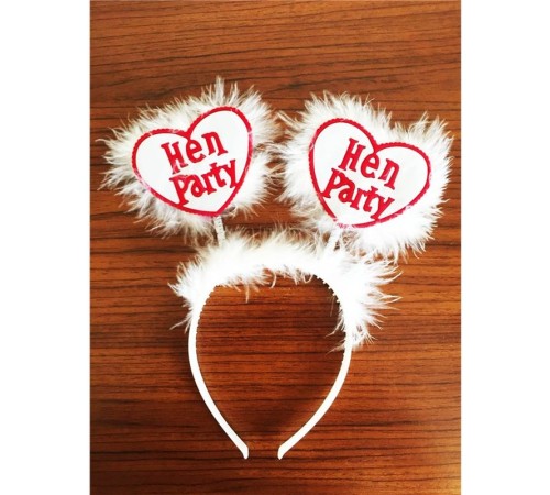 Beyaz Renk Bekarlığa Veda Partisi Hen Party Taç