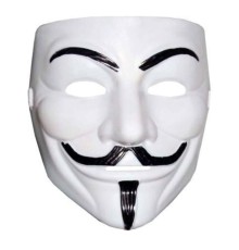 Beyaz Renk V For Vendetta Maskesi Yerli Üretim