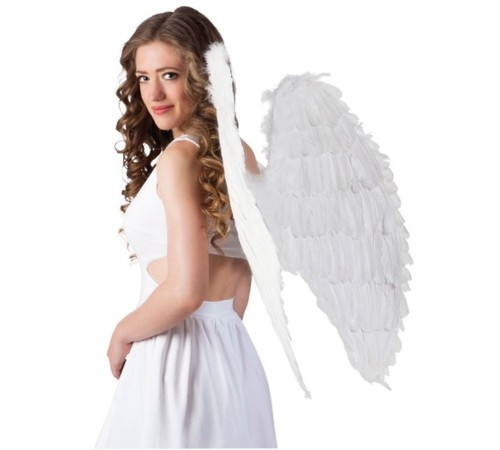 Beyaz Renkli Büyük Boy Melek Kanadı 55x80 cm