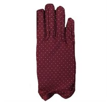 Bordo Renk Puanlı Çocuk Eldiveni