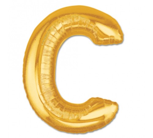 C Harf Folyo Balon Altın Renk 40 inç