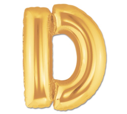 D Harf Folyo Balon Altın Renk 40 inç