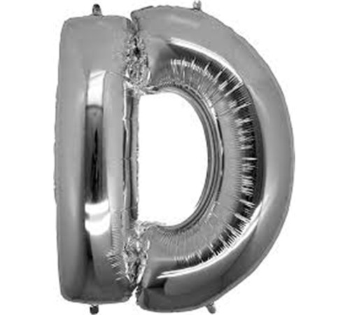 D Harf Folyo Balon Gümüş Renk 40 inç