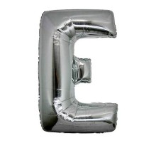 E Harf Folyo Balon Gümüş Renk 40 inç