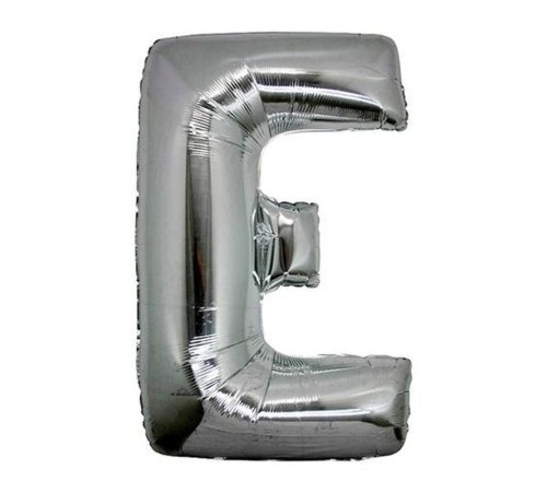 E Harf Folyo Balon Gümüş Renk 40 inç