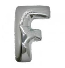 F Harf Folyo Balon Gümüş Renk 40 inç