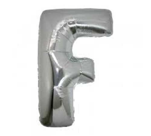 F Harf Folyo Balon Gümüş Renk 40 inç