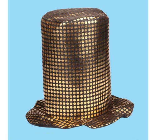 Fedoras Şapkası Show Şapkası sarı pullu