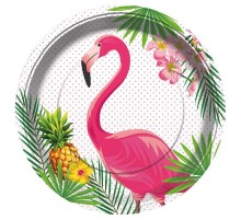 Flamingo Temalı Parti Tabağı 8 Adet