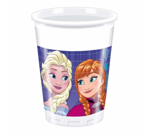 Frozen Kar Taneler Temalı Plastik Bardak 8 Adet