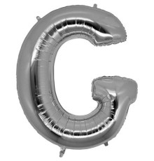 G Harf Folyo Balon Gümüş Renk 40 inç