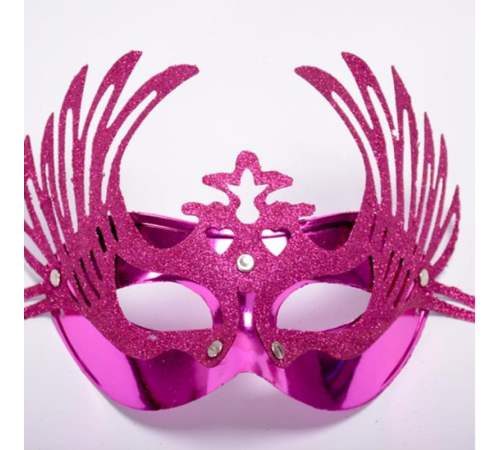 Geyik Model Fuşya Renk Venedik Yılbaşı Parti Maskesi