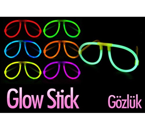 Glowstick Karanlıkta Yanan Parti Gözlüğü 12 Adet