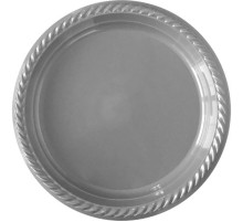 Gümüş Plastik Tabak 22 cm 25li