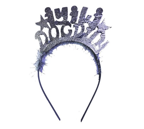 Gümüş Renk İyiki Doğdun Yazılı Eva Doğum Günü Parti Tacı