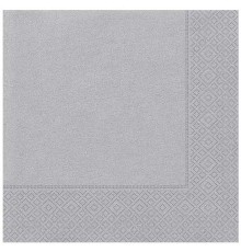 Gümüş Renk Kağıt Peçete 20 Adet 33x33 cm