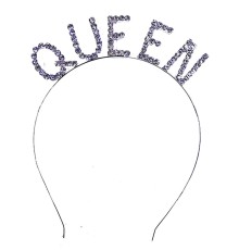 Kristal Taşlı Gümüş Renk Queen Tacı Kraliçe Tacı 12x17 cm