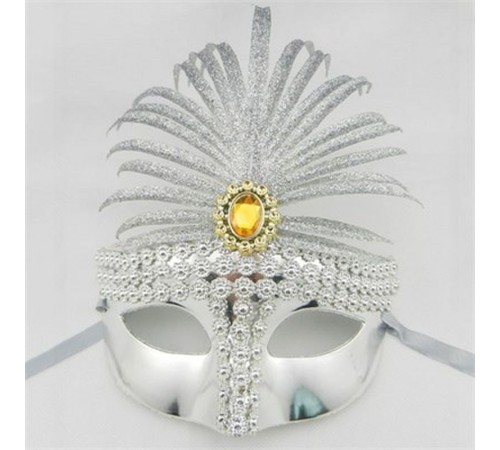 Gümüş Simli Yılbaşı Parti Maskesi
