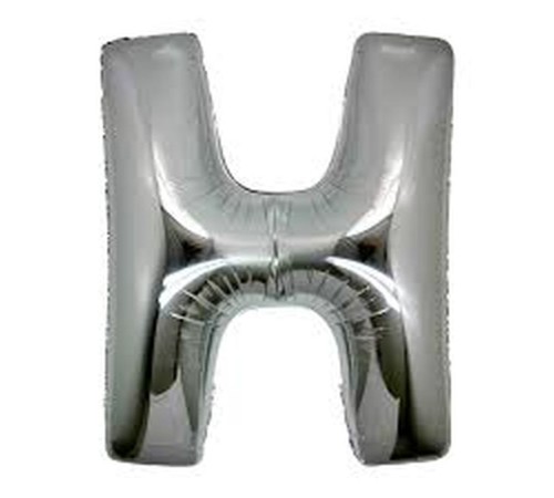 H Harf Folyo Balon Gümüş Renk 40 inç