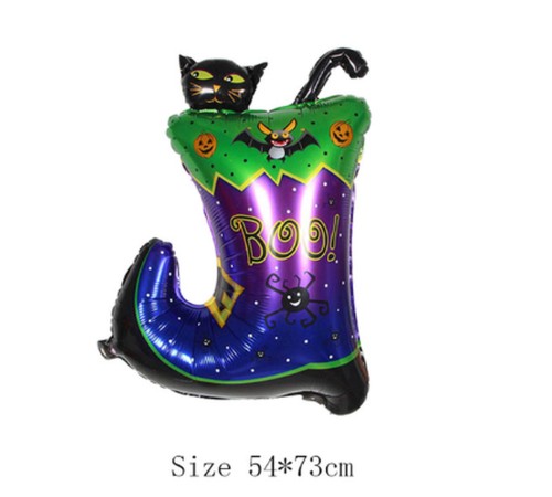 Halloween Çizmeli Kara Kedi Folyo Balon