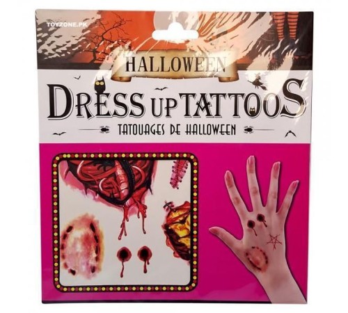 Halloween Geçici Dövme Zombi Isırık Model