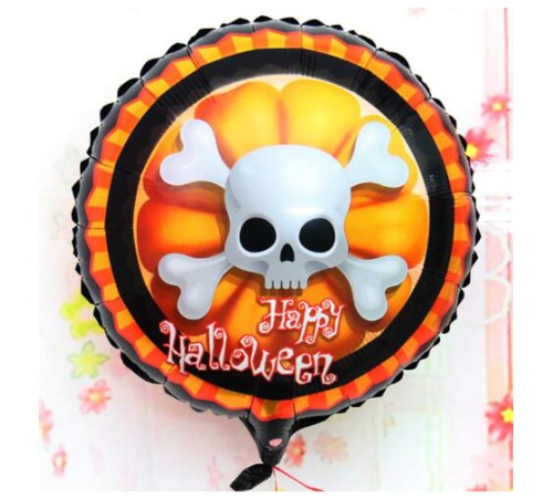 Halloween İskelet Kuru Kafa Folyo Balon 18 inç