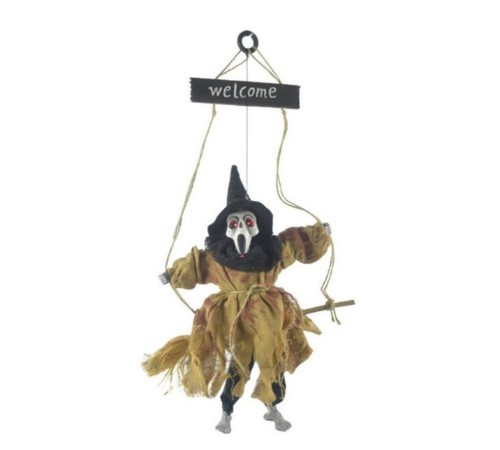 Halloween Sensörlü Sesli Işıklı Welcome İskelet Kahverengi