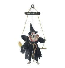 Halloween Sensörlü Sesli Işıklı Welcome İskelet Siyah