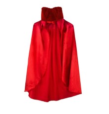 Kırmızı Renk Yakalı Halloween Pelerin 90 cm