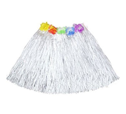 Hawaii Hula Eteği Beyaz Renk 40 cm