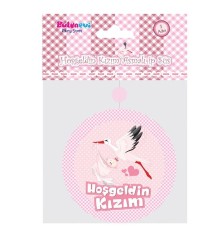 Hoşgeldin Kızım Yazılı Baby Shower Partisi Asmalı İp Süs 3 Adet