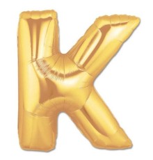 K Harf Folyo Balon Altın Renk 40 inç