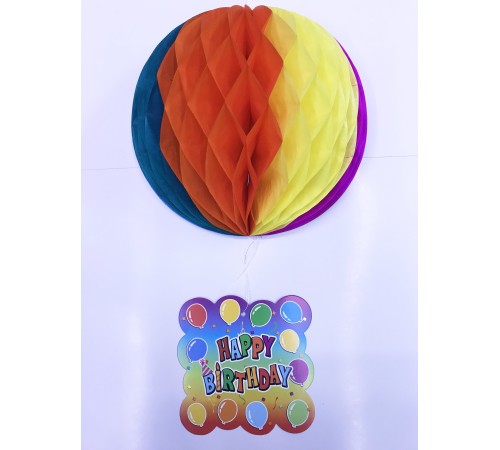 Kağıt Süs Happy Birthday Dekor 55 cm-0748