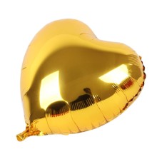 Kalp Balon Folyo Sarı 45 cm 18 inç