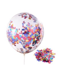 Kalp Pullu Şeffaf Yuvarlak Balon 24 İnç