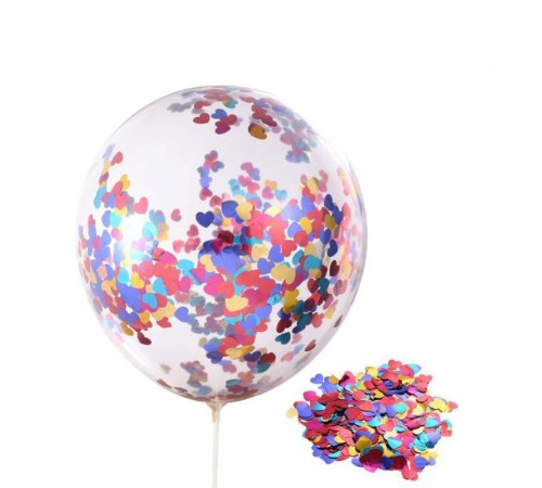 Kalp Pullu Şeffaf Yuvarlak Balon 24 İnç