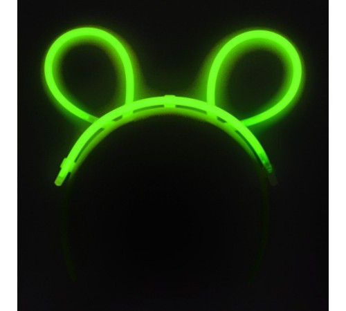 Karanlıkta Parlayan Fosforlu Glow Stick Taç Tavşan Kulağı Tacı Yeşil Renk