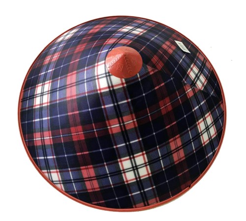 Kareli Saten Kaplama Mavi Kırmızı Vietnam Şapkası