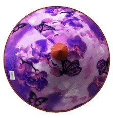 Kelebekli Saten Kaplama Mor Vietnam Şapkası