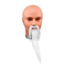 Kırçıllı Uzun Keçi Çin Sakalı ve Bıyığı Beyaz Renk