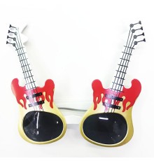 Kırmızı Alev Desenli Gitar Yılbaşı Parti Gözlüğü
