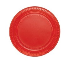 Kırmızı Plastik Tabak 22 cm 25li