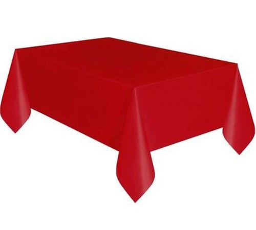 Kırmızı Renk Plastik Masa Örtüsü 120x180 cm