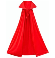 Kırmızı Renk Yakalı Halloween Pelerin 140 cm