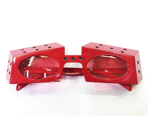 Kırmızı Renk Zar Şekilli Yılbaşı Parti Gözlüğü