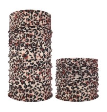 Koyu Renk Leopar Baf Bandana Maske